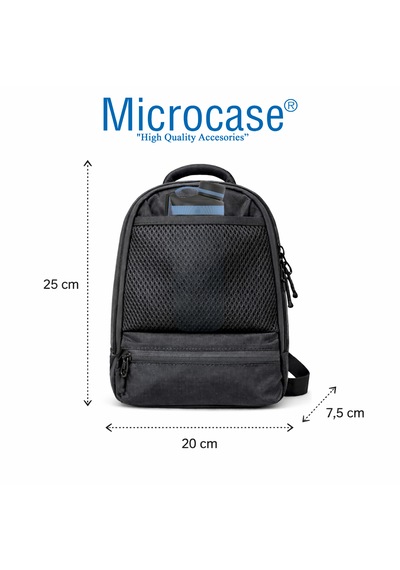 Microcase Suluk Bölmeli Çapraz Omuz Askılıklı Scooter Çantası Al5537 Siyah