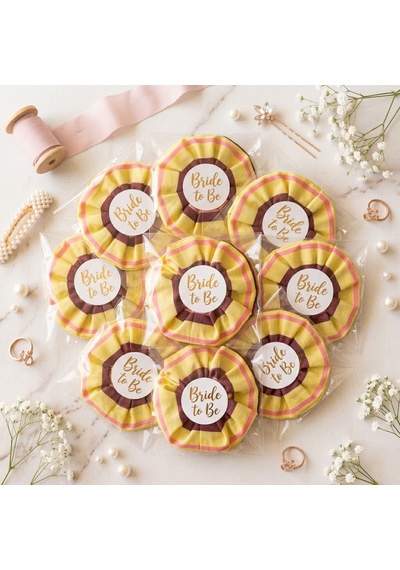 10'lu Bride To Be Bekarlığa Veda Hediyeliği Pamuk Scrunchie Saç Tokası Seti