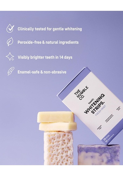 The Humble Co. Diş Beyazlatma Bandı Nane Teeth Whitening Strips - Fresh Mint 28 Strips Peroksit İçermez Dişlere Ve Diş Etlerine Karşı Nazik, Hidroksiapatit İle Güçlendirilmiş