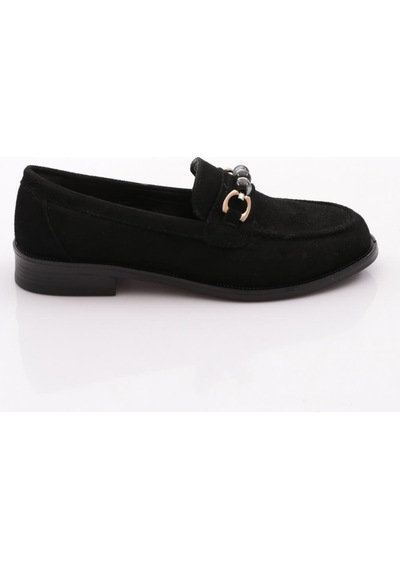 Dgn 2624412 Kadın Tokalı Loafer Ayakkabı Siyah
