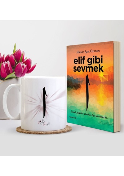 Kişiye Özel Elif Gibi Sevmek Kitabı & Kupası Hediye Seti