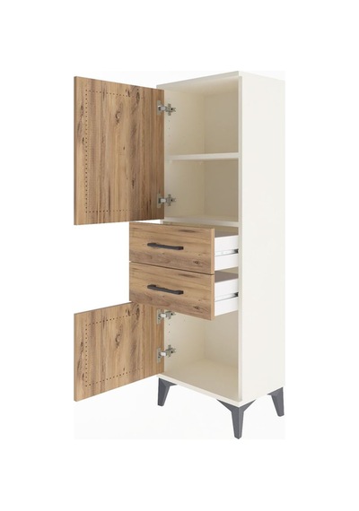 Arges Dolap 2 Raflı 2 Çekmeceli 2 Kapaklı 44x30x134 Aytaşı-çam Aytaşı