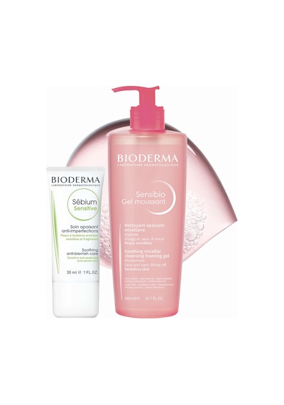 Bioderma Sensibio Foaming Jel 500ml + Bioderma Sebium Sensitive Krem 30ml