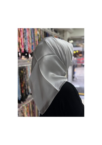 Armine Düz Açık Gri Sura İpek Eşarp 0010-11 Gri