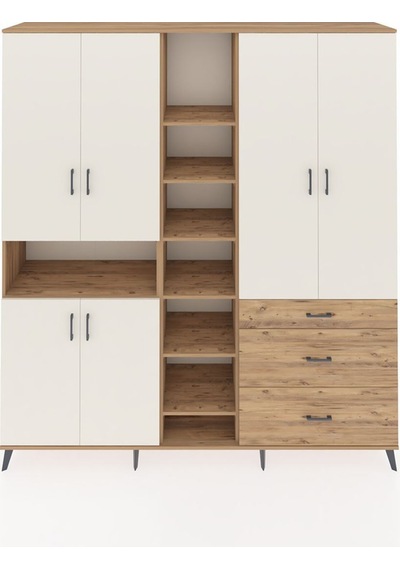 Hyperion Dolap 13 Raflı 3 Çekmeceli 6 Kapaklı 220x44x243 Çam-aytaşı/çam Çok Renkli Hyperion Dolap 13 Raflı 3 Çekmeceli 6 Kapaklı 220x44x243 Çam-aytaşı/çam Çok Renkli