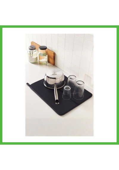 Vaveni Siyah Renkli Ekstra Emici Bulaşık Kurutma Matı & Mutfak Tezgah Üstü Örtüsü 45x34 Cm Arz