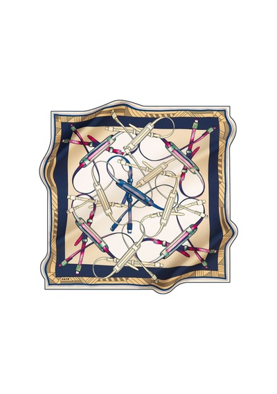 Aker 90x90 Ipek Tivil - 90 X 90 / Mavi