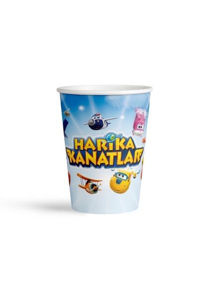Harika Kanatlar 16 Kişilik 96 Parça Kullan At Set Karton Tabak-karton Bardak-kağıt Peçete-plastik Çatal-bıçak 1