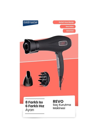 Revo Dokunmatik Kontrollü Saç Kurutma Makinesi Gm-7194