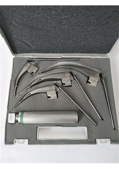 Archer Fiber Optik Laringaskop Seti Flexi Zor Entübasyon 4 Blade