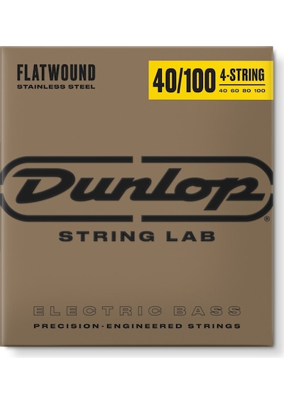Jim Dunlop Dbfs40100 Stainless Steel Flatwound Bas Gitar Teli 40-100