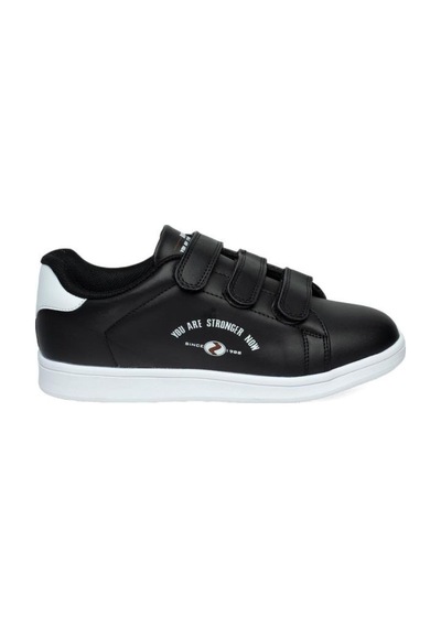 Row Milena 037-24 Deri Cırtlı Fashion Kadın Sneaker Siyah Beyaz Siyah