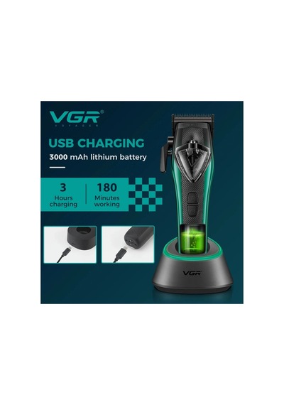 Tıraş Makinesi Seti V-883 S2 - Profesyonel 2'li Vector Motor 11000 Rpm - Yeşil
