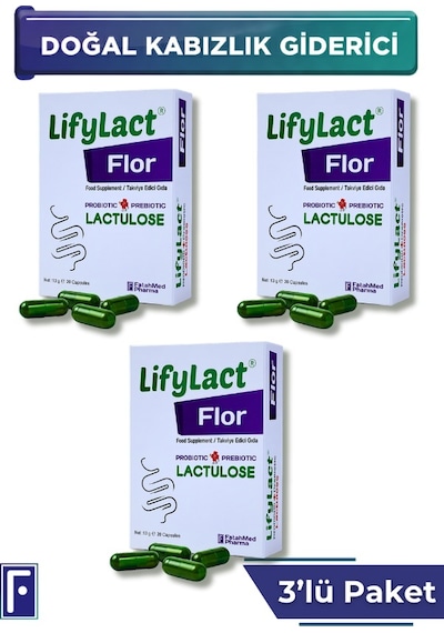 Flor Probiyotik Kapsül , Prebiyotik , Laktuloz, 3'lü Avantaj Paketi