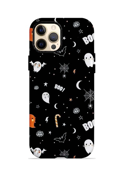 Velvoria Valestra Boo Ghost Doodle Apple iPhone Uyumlu 12 Pro Max Magsafe Koruma Kılıfı Valestra Magline - Boo Ghost Doodle