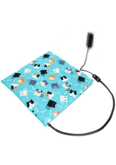 Kedi Minderi Isıtmalı Model 45x45cm 12v Adaptörlü Su Geçirmez Kdtes83