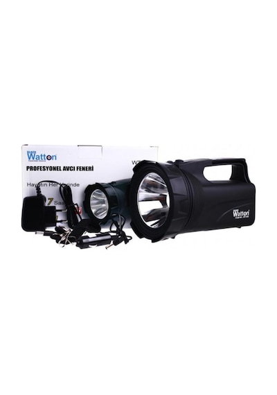 Watton Wt-402 Profesyonel Avcı Kamp 30 W Büyük   Feneri Siyah