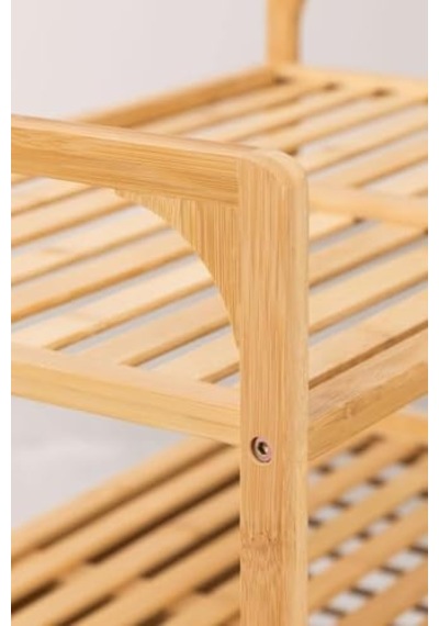 Bambu Xl Kirli Sepetli 2 Raflı Çok Amaçlı Banyo Düzenleyici Çamaşır Sepeti Organizer Db-0004 Diğer
