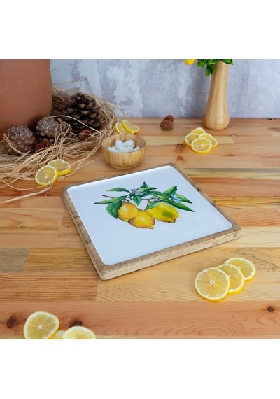Bambum Kangura Limon Kare Tepsi Orta Renkli