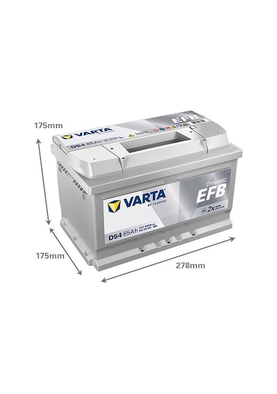 Varta D54 12v 65ah 650a Dynamıc Slı Efb Akü Ford-opel Uyumlu Üretim Tarihi:2026