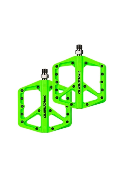 Promend Renkli Platform Pedal Mtb Freeride Kaymaz Rulmanlı Plastik Pedal Ultra Hafif Yeşil Renk