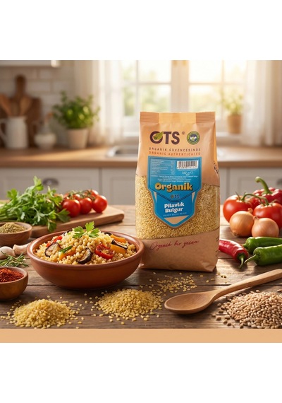 Ots Organik Pilavlık Bulgur 750 gr (Organik Sertifikalı, Pestisit Analizli)