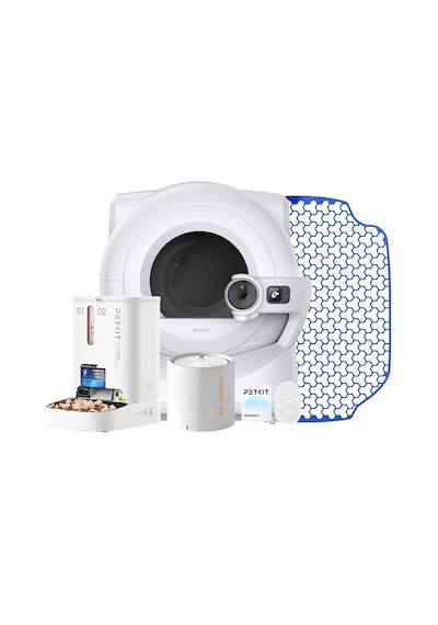 Petkit Purobot Ultra, Petkit Eversweet 5 Mini, Petkit Yumshare Dualhopper 2 Ai Kameralı Mama Kabı, Petkit Eversweet Su Filtresi 5'li, Geniş Delikli Kum Temizleyici