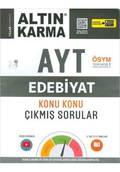 AYT Edebiyat Konu Konu Çıkmış Sorular -  Altın Karma Yayınları