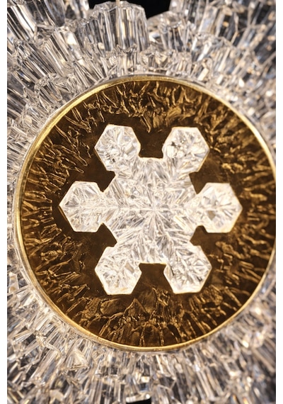 Kar Tanesi Model 4 Lü Gold Kaplama 3 Renk Kumandalı Salon Mutfak Oturma Yatak Odası Modern Led Avize Sarı