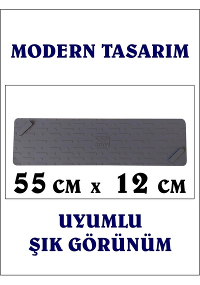 Duş Gideri Kötü Koku Önleyici Uzun Silikon Mat Koku Giderici Dikdörtgen Sızdırmaz Ped Duş Gideri Kapağı Tıpası Böcek Önleyici Koku Ve Su Geçirmez Yer Sifonu Kapağı Duş Kanalı 55 Cm X 12 Cm