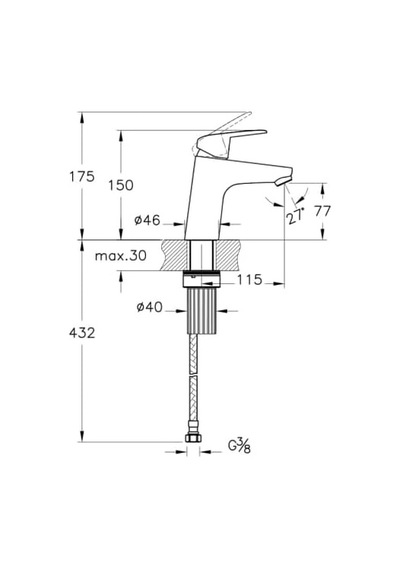 Shift T10 A43715 Lavabo Bataryası, Krom Diğer