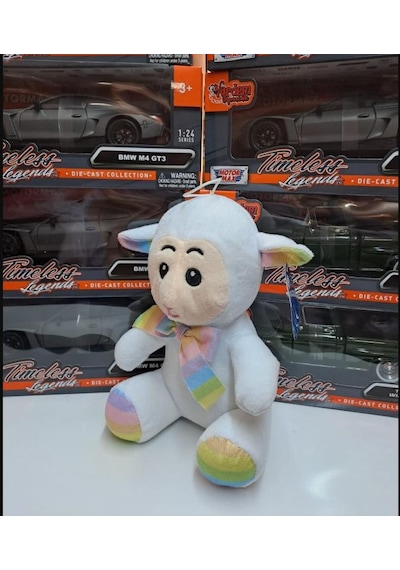 Oyuncak Peluş Sevimli Uyku Arkadaşı Kuzu 20 Cm Çok Renkli