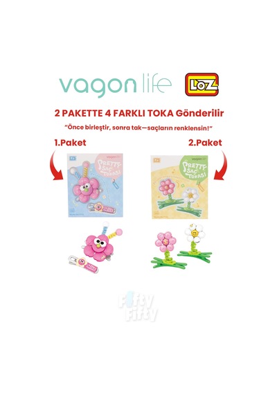 4'lü Saç Toka Seti Önce Birleştir,sonra Tak 2 Paket 4 Adet Gönderilir Yapı Toka Seti Ff 7113-7132