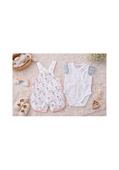 Uğur Bebe Poplin Yazlık Kız Bebek Tulum + Tül Kollu Çıtçıtlı Bady Rahat Şık Premium Kalite 2li Set Ekru Ekru Uğur Bebe Poplin Yazlık Kız Bebek Tulum + Tül Kollu Çıtçıtlı Bady Rahat Şık Premium Kalite 2li Set Ekru Ekru