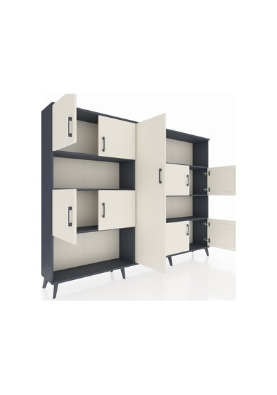 Arges Dolap 10 Raflı 9 Kapaklı 220x30x163 Antrasit-aytaşı/antrasit Aytası/antrasıt - Antrasıt Arges Dolap 10 Raflı 9 Kapaklı 220x30x163 Antrasit-aytaşı/antrasit Aytası/antrasıt - Antrasıt