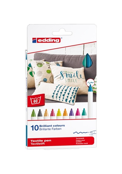 Edding Kumaş Boyama Kalemi 10 Lu Kutu Fun E-4600 Çok Renkli