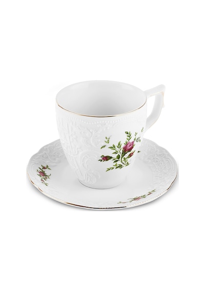 Karaca Vintage Rose Çay Fincanı Ve Tabağı 200 Ml Çok Renkli