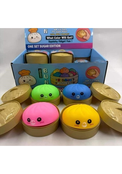 Dumpling Squishy Sürpriz Renkli Çin Mantısı - Baloncuk Çıkaran Rainbow Mystery Squishy