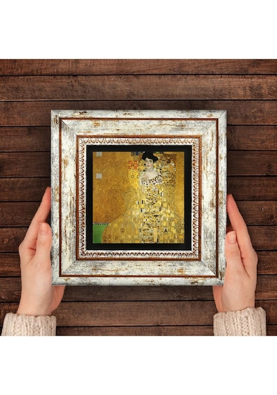 Lexroo Gustav Klimt Adele Bloch-bauer'in Portresi Taş Duvar Tablosu - Çerçeveli Taş Tablo