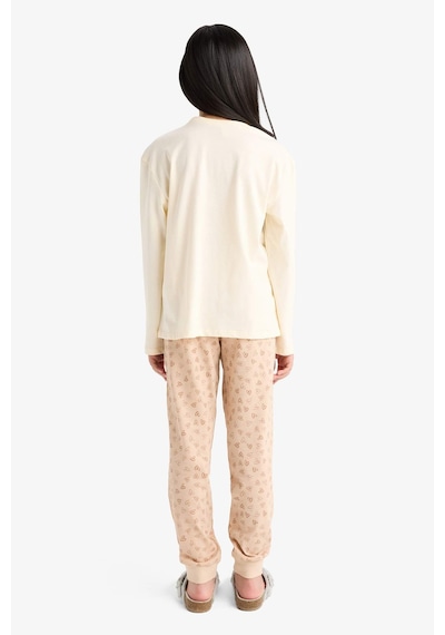 Defacto Kız Çocuk Regular Fit 2li Pijama Takımı Baskılı Uzun Kollu Üst Desenli Uzun Alt F6216a825wner103 Ekru Defacto Kız Çocuk Regular Fit 2li Pijama Takımı Baskılı Uzun Kollu Üst Desenli Uzun Alt F6216a825wner103 Ekru