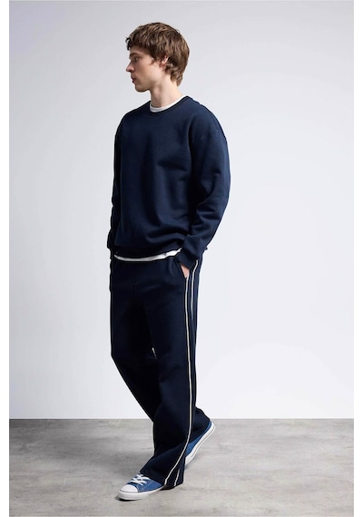 Defacto Boxy Fit Pike Sweatshirt E1519ax26spnv64 Lacivert-nv64