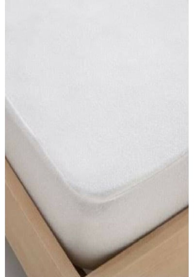 Mycey Çift Kişilik 220x200+30 Cm Pamuklu Fitted Sıvı Geçirmez Alez Beyaz