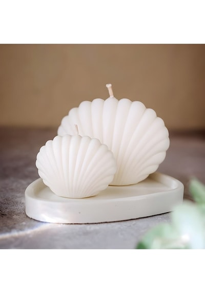 Bernami Biblo Pinterest 2 Li Dekoratif Istiridye Mum Seti