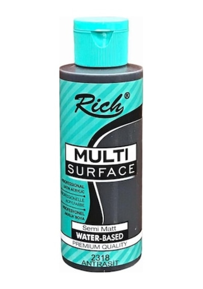 Rich Multi Surface Her Yüzey Akrilik Boya 120 Cc. 2318 Antrasit