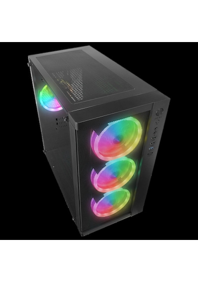 Rampage Vega V2 650w 80 Plus Bronze M-atx Temperli Camlı 4 12cm Rgb Fan Gaming Oyuncu Kasası Rampag
