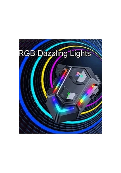 V20 Max Motor Kask Kulaklık Rgb Bluetooth Motosiklet Kulaklık Intercom 2 Kişi 300 Metre Eşleşme