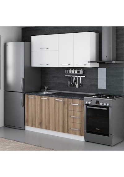 Minar 160 Cm Mutfak Dolabı Beyaz Dore 160-d2
