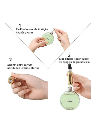 Taşınabilir Mini Parfüm Şişesi Atomizer Doldurulabilir