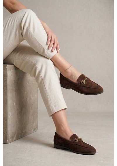 Papuçcity Fncy 03448 Kadın Günlük Loafer Ayakkabı Kahve