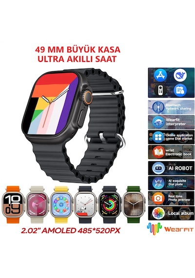 Vwar HK11 Pro Max Ultra Amoled 49 MM Akıllı Saat (İthalatçı Garantili)